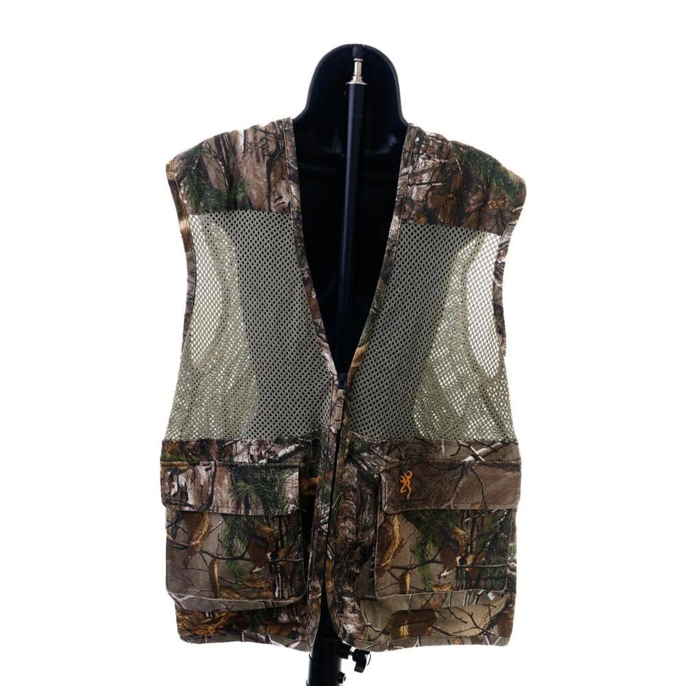 Browning Hunting Vest Camo Mossy Oak Break Up Hiking Sz M